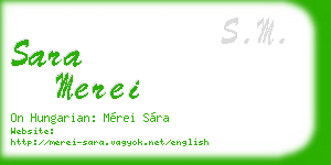 sara merei business card